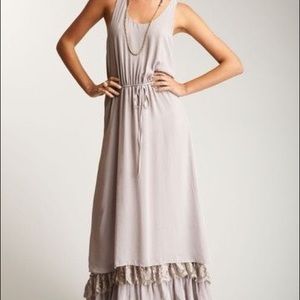 NWT Robbi & Nikki Light Grey Maxi Dress Size S